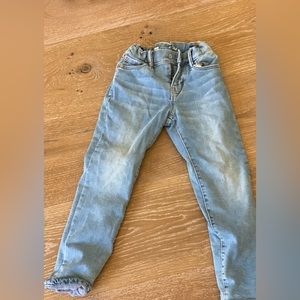 Gap boys size 7 slim style fully lined fleece jeans light blue, used once.